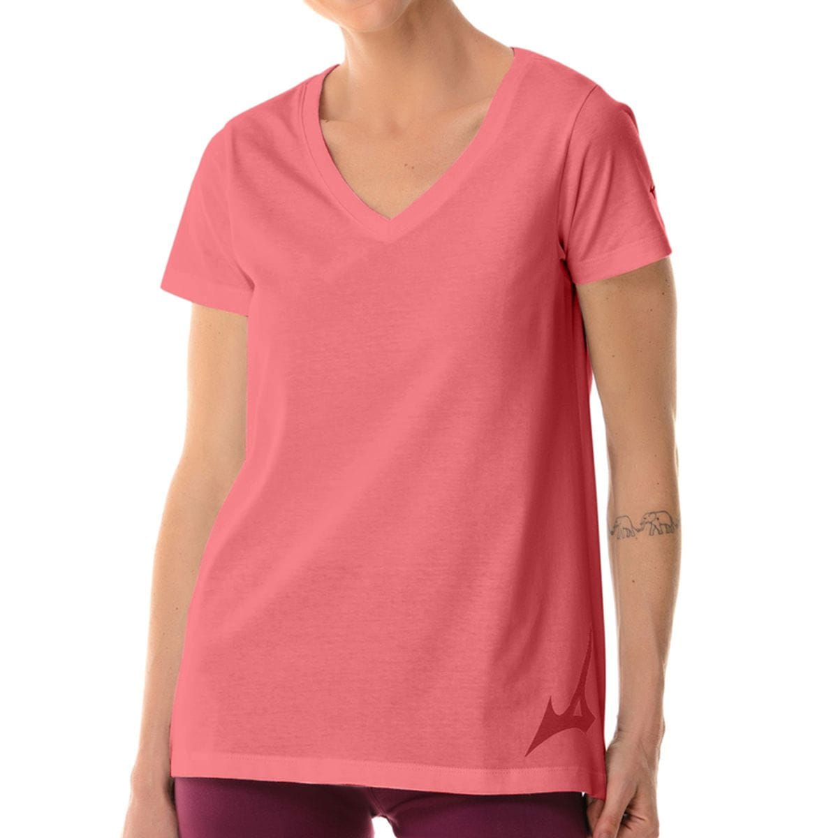 Camiseta de Treino Feminina Mizuno Big Logo Rosa