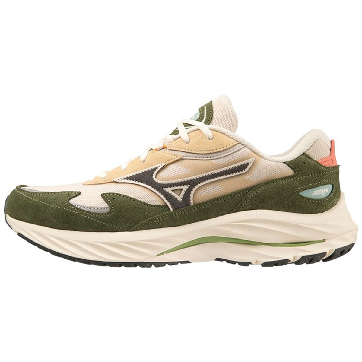 Vista principal Tênis Unissex Mizuno Wave Rider Beta Noble Verde Mizuno