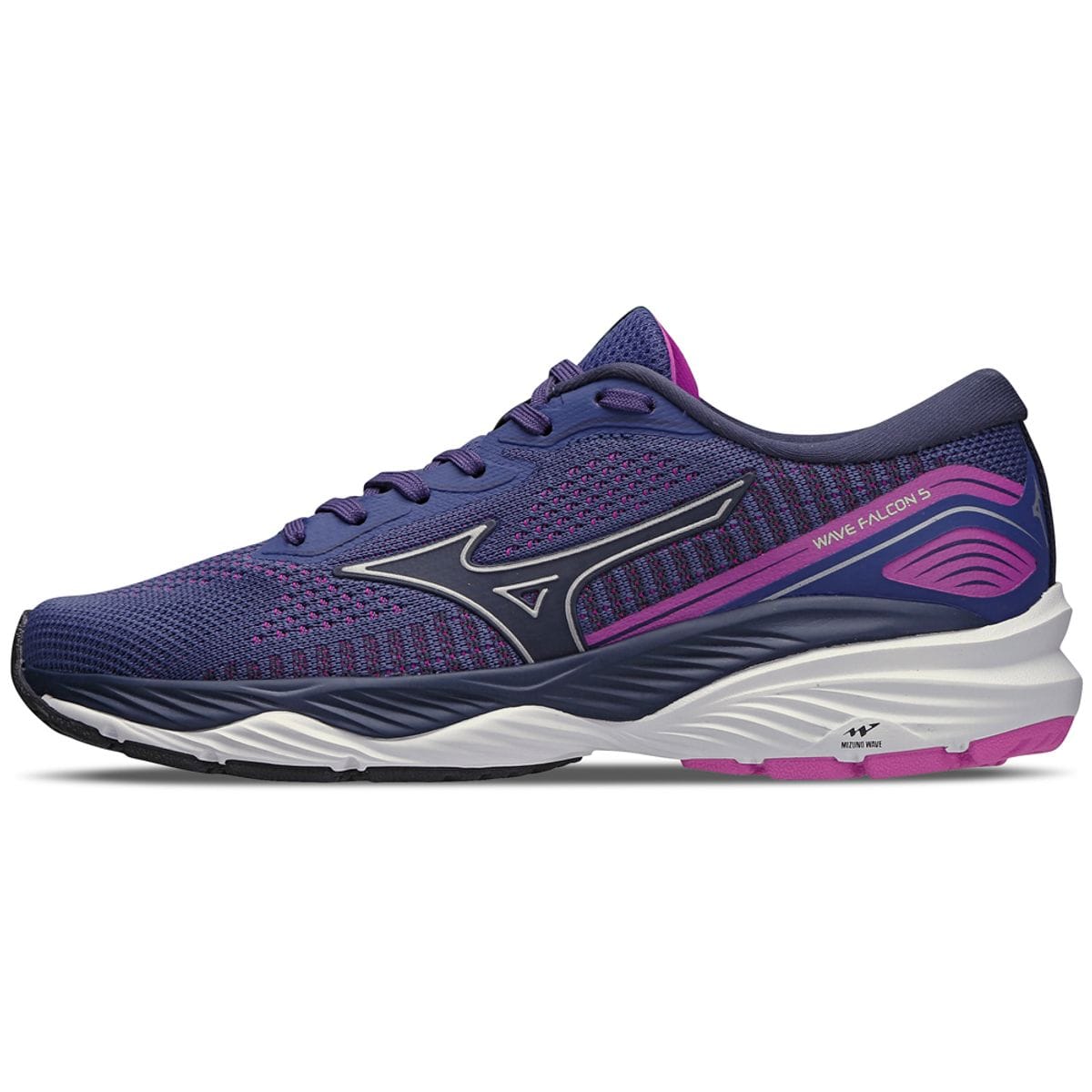 Vista principal Tênis de Corrida Feminino Mizuno Wave Falcon 5 Azul Mizuno