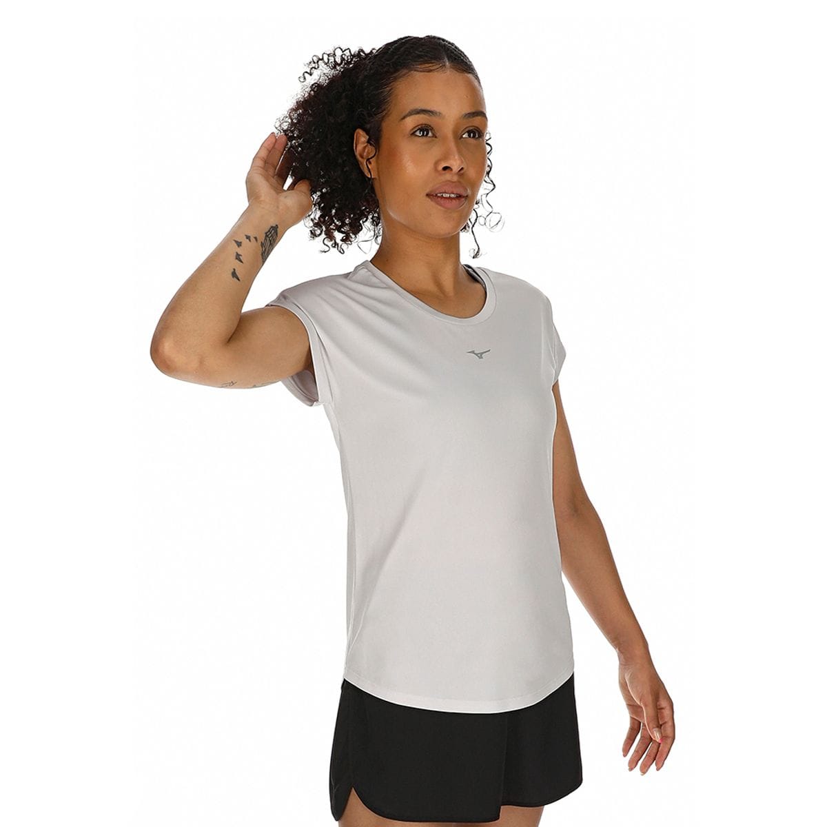 Camiseta de Corrida Feminina Mizuno Spark New Cinza