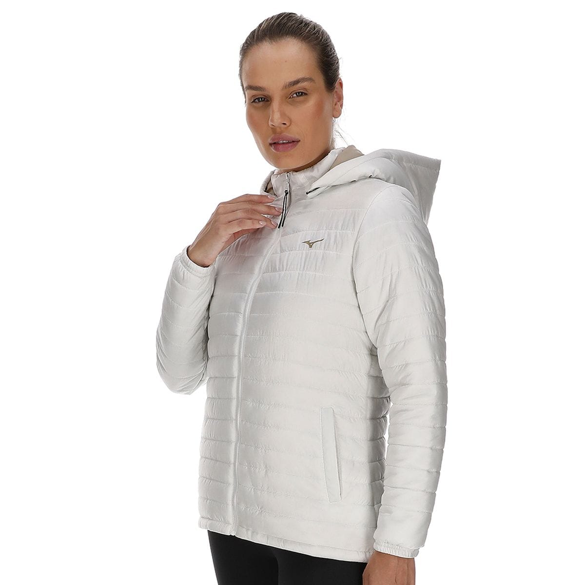 Jaqueta de Treino Feminina Mizuno Puff Branco