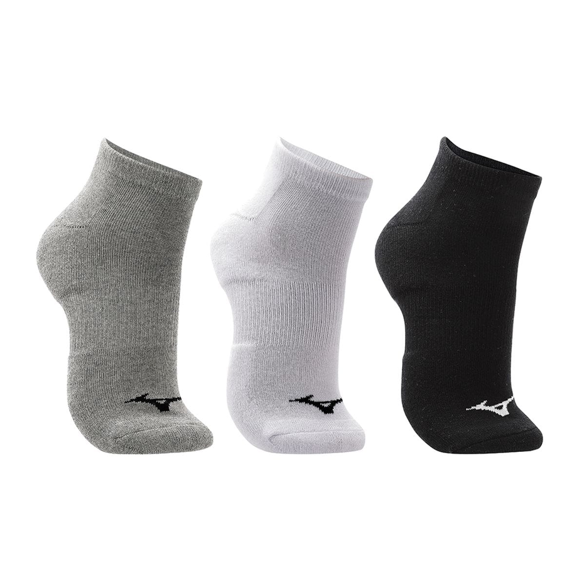 Meia Sem Cano Mizuno Prime Tam. Pacote Com 3 Pares Cinza