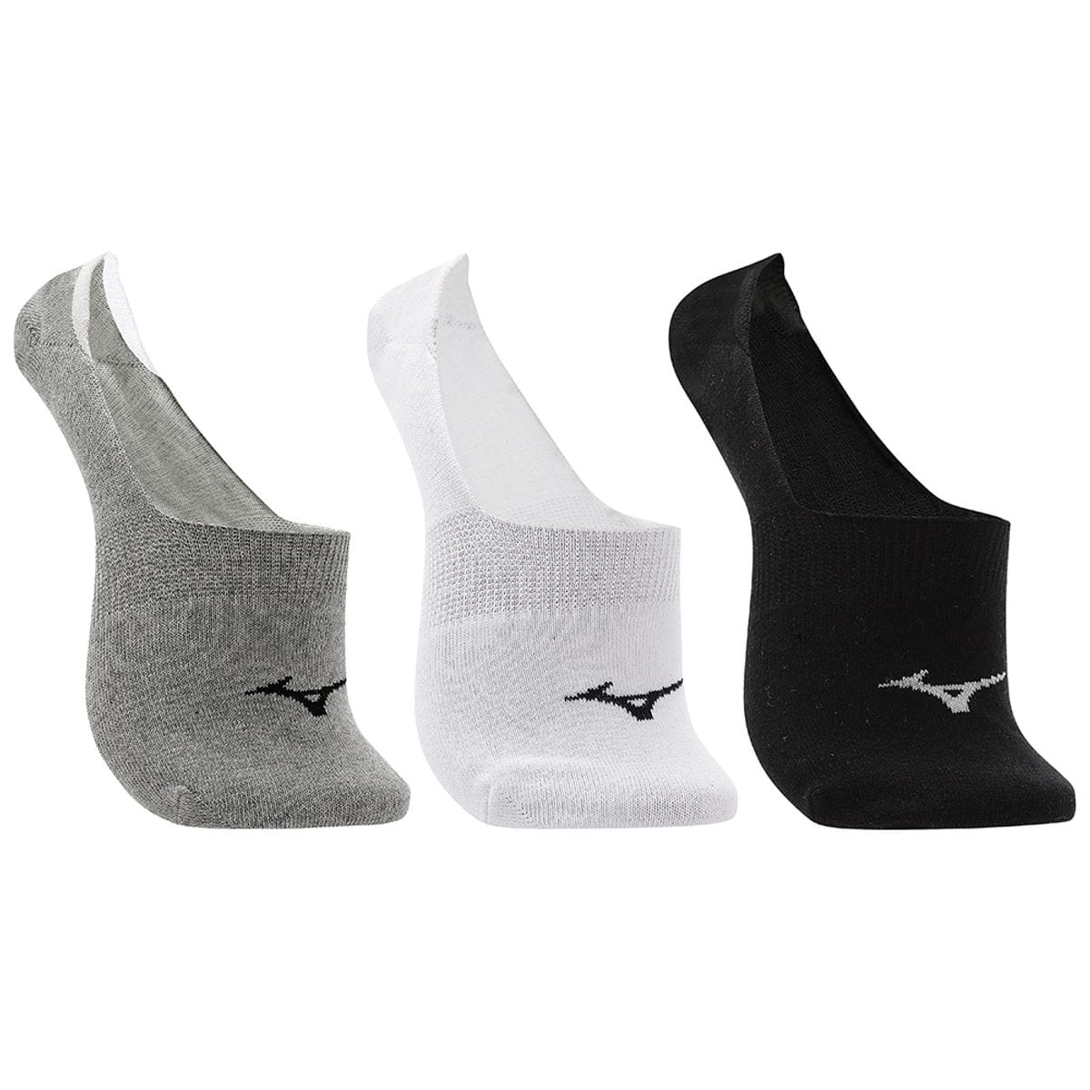 Meia Cano Invisível Mizuno Basic Tam. Pacote Com 3 Pares Cinza