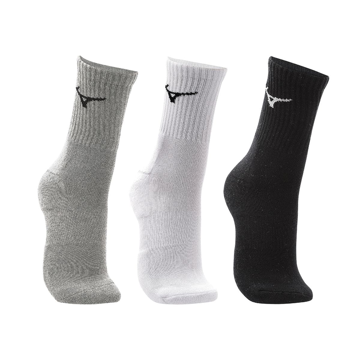 Meia Cano Médio Mizuno Prime Tam. Pacote Com 3 Pares Cinza