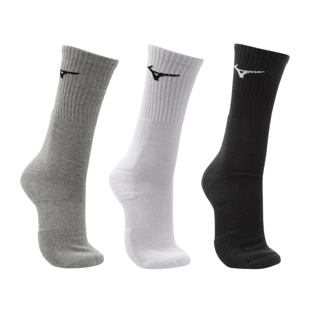 Meia Cano Alto Mizuno Prime Tam. Pacote Com 3 Pares Cinza