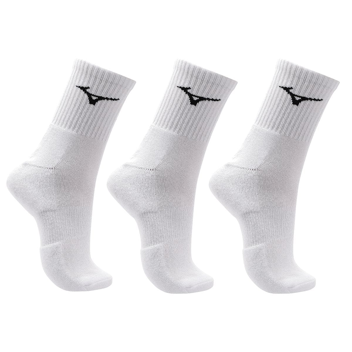 Meia Cano Médio Mizuno Prime Tam. Pacote Com 3 Pares Branco