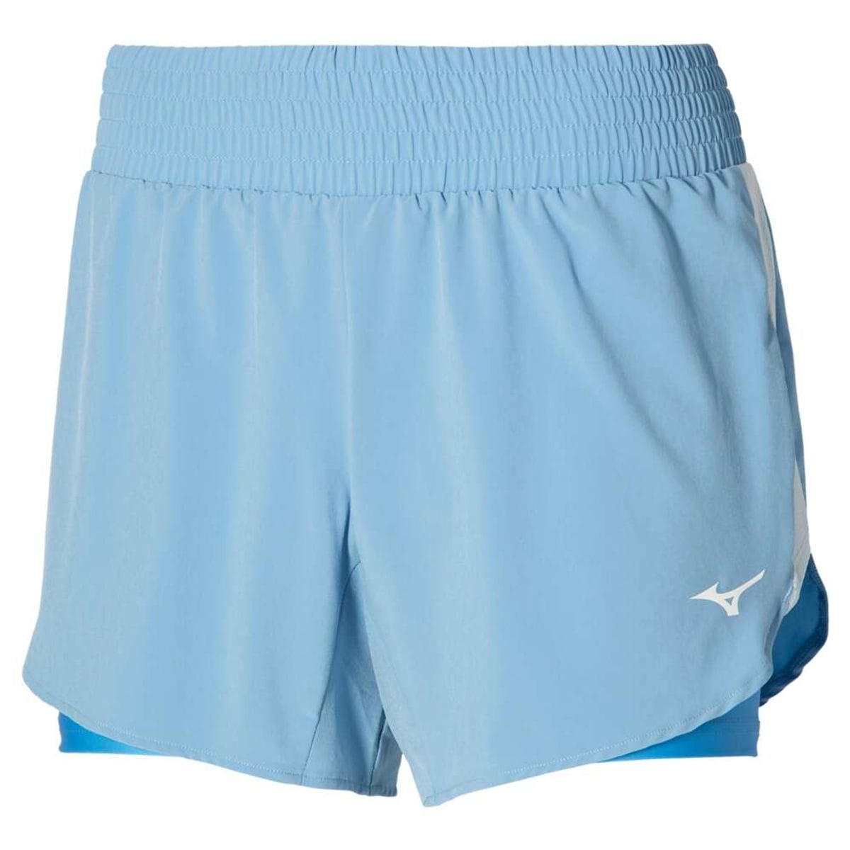 Shorts de Corrida Feminino Mizuno 2 em 1 Azul