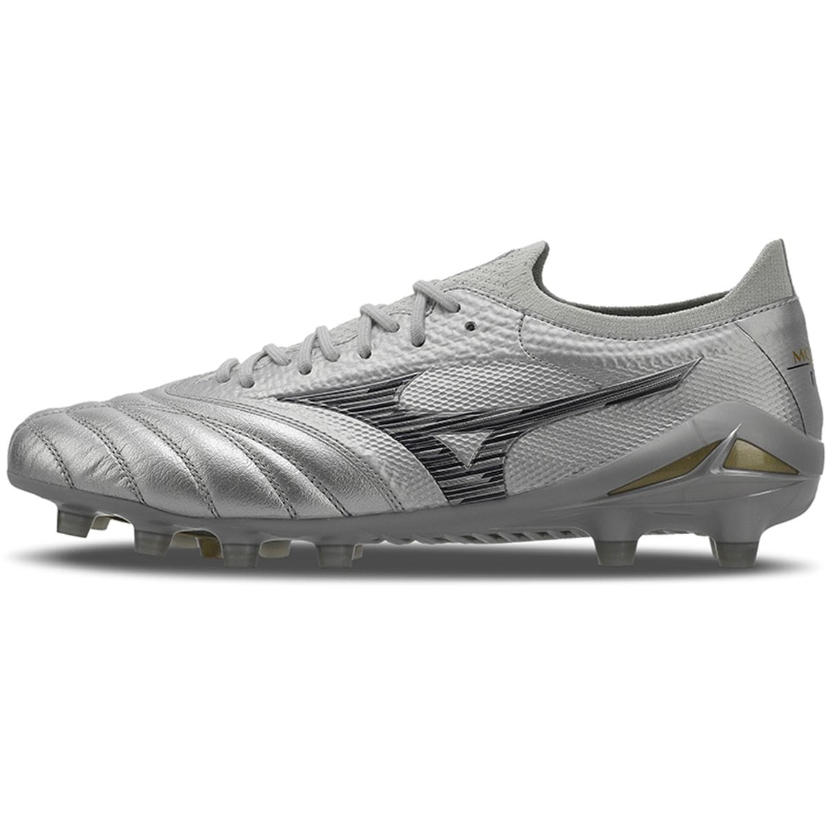 Vista principal Chuteira de Campo Masculina Mizuno Morelia Neo IV Beta Japan Prata Mizuno