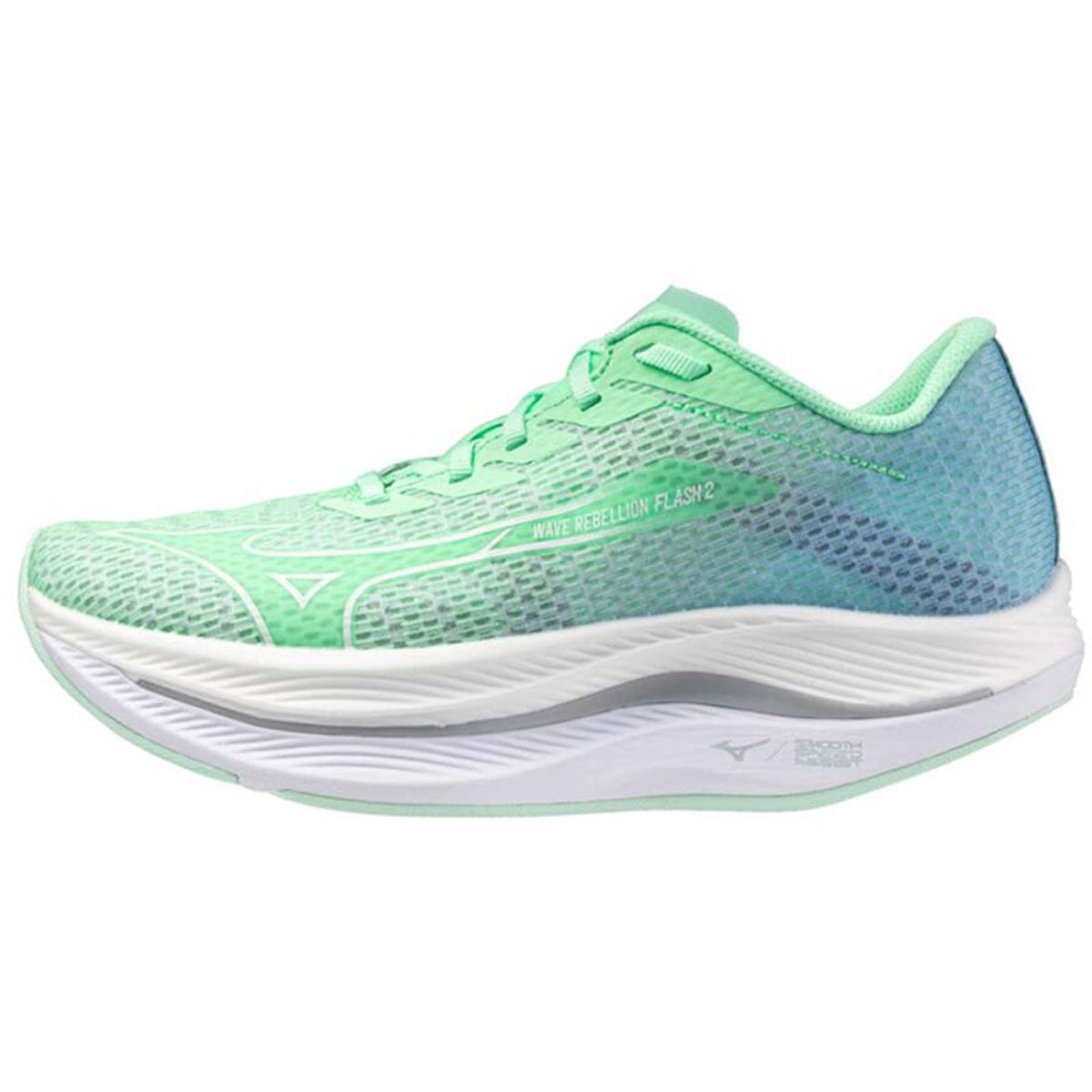 Tênis de Corrida Feminino Mizuno Wave Rebellion Flash 2 Verde