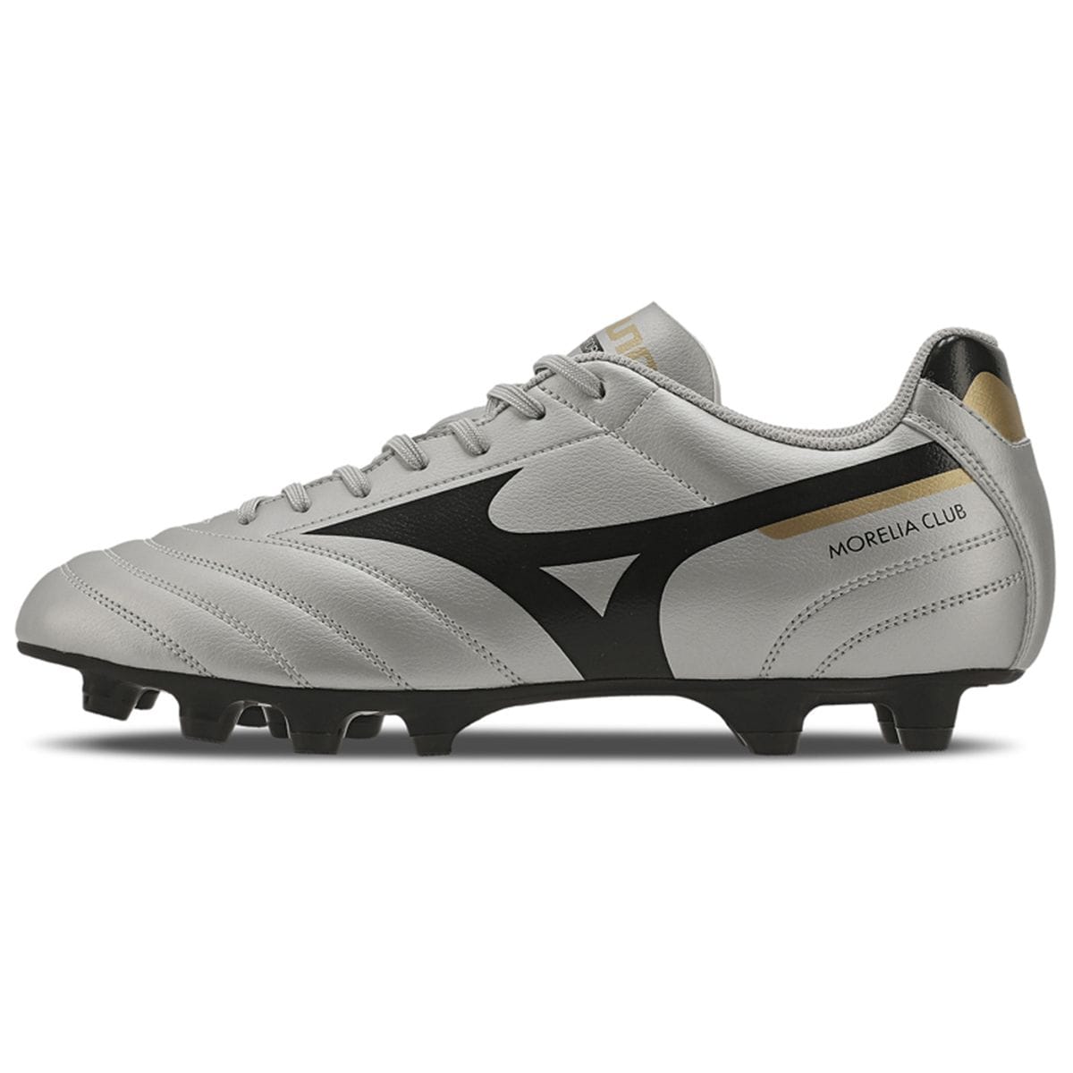 Chuteira de Campo Masculina Mizuno Morelia Club MD Prata