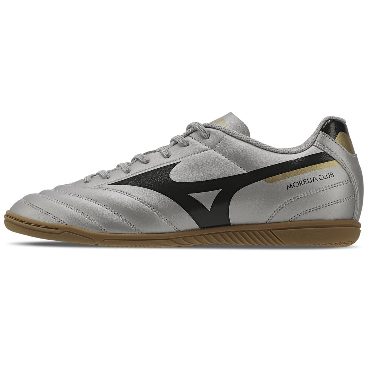 Chuteira Futsal Masculina Mizuno Morelia Club IN Prata