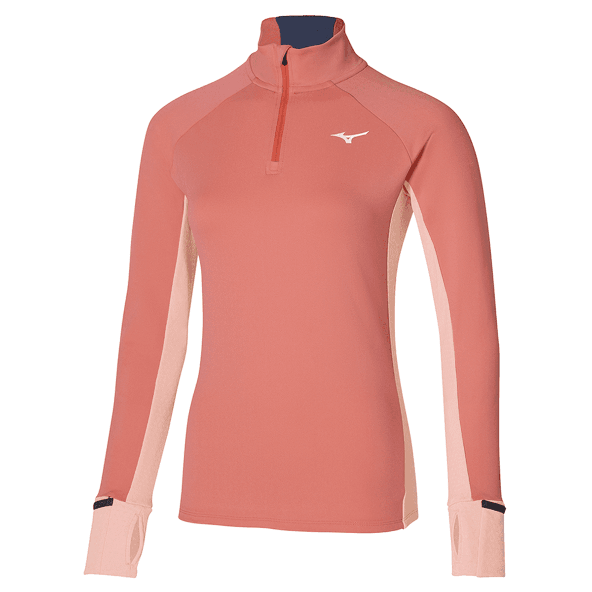 Camiseta Manga Longa de Corrida Feminina Mizuno Warmalite Rosa