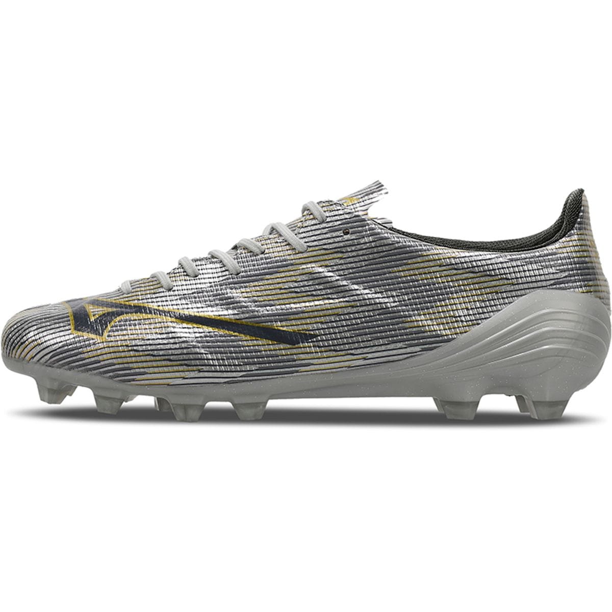 Chuteira de Campo Masculina Mizuno Alpha II Japan MD Prata