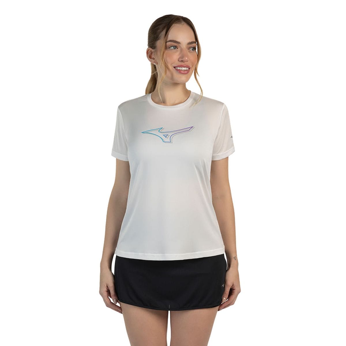 Camiseta de Treino Feminina Mizuno Energy Stamp Branco