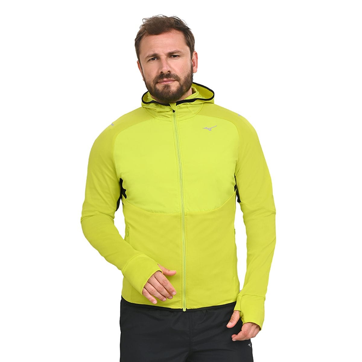 Jaqueta de Corrida Masculina Mizuno Warmalite Hybrid Amarelo