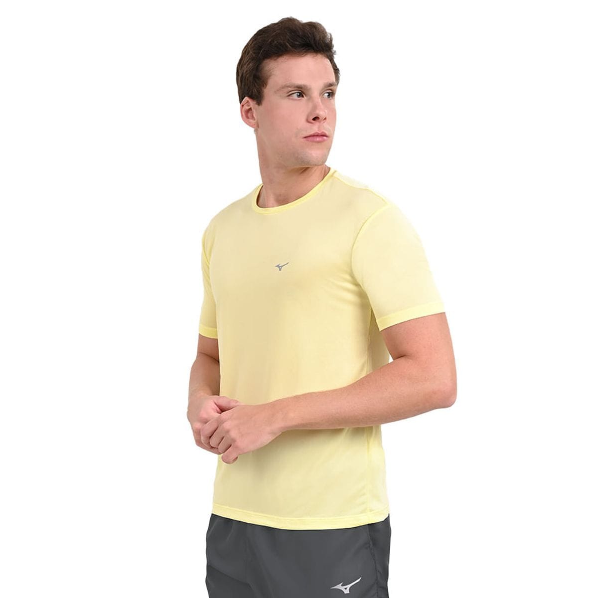 Camiseta de Corrida Masculina Mizuno Nirvana New Amarelo