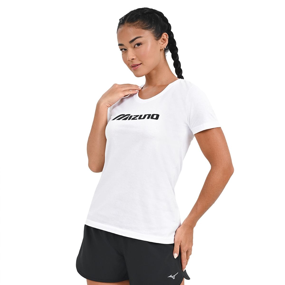 Camiseta Casual Feminina Mizuno Basic Run Branco