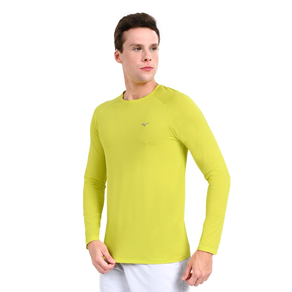 Camiseta Manga Longa de Corrida Masculina Mizuno Pro Uv +50 Verde