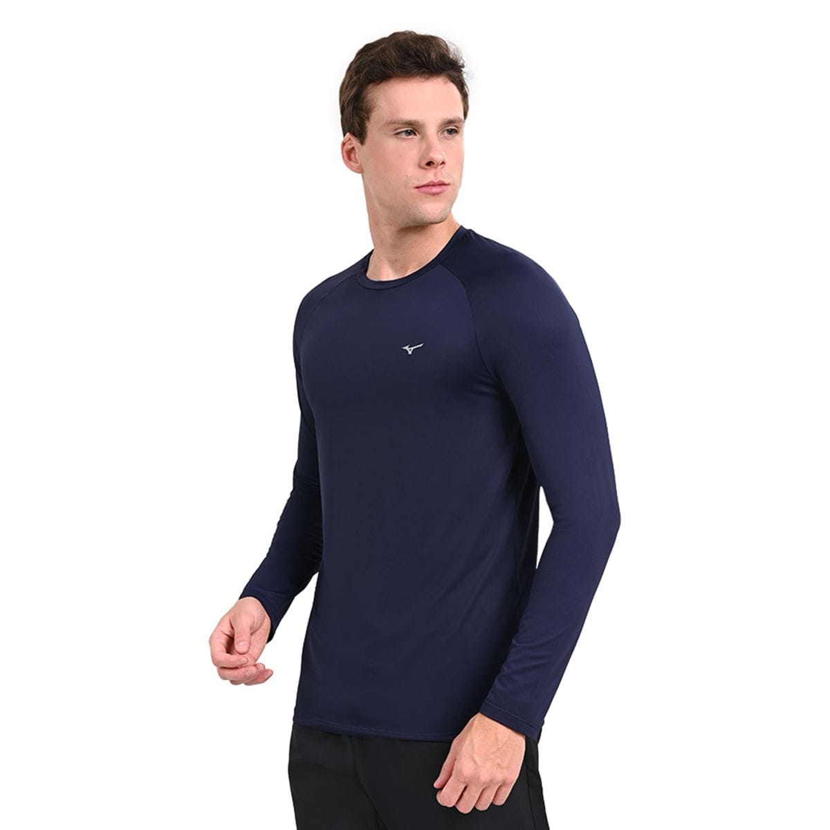 Camiseta Manga Longa de Treino Masculina Mizuno Pro Uv +50 Azul