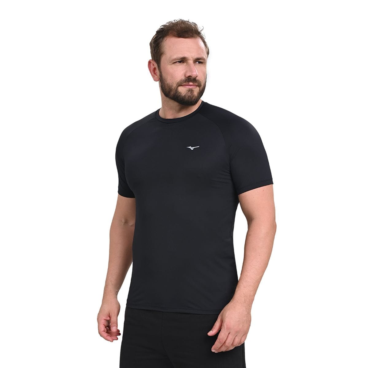Camiseta de Corrida Masculina Mizuno Pro Uv Preto