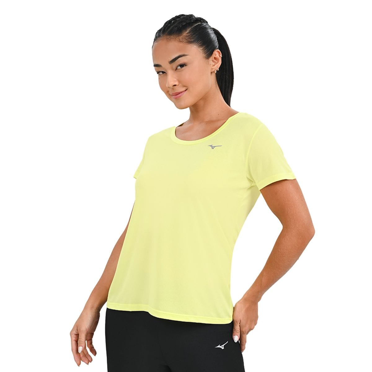 Camiseta de Corrida Feminina Mizuno Nirvana Amarelo