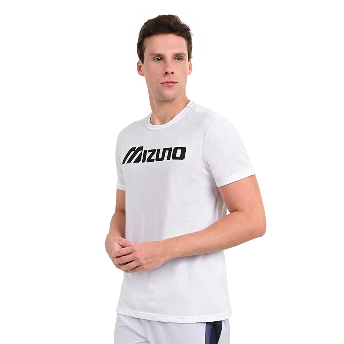 Camiseta Casual Masculina Mizuno Big Logo Branco