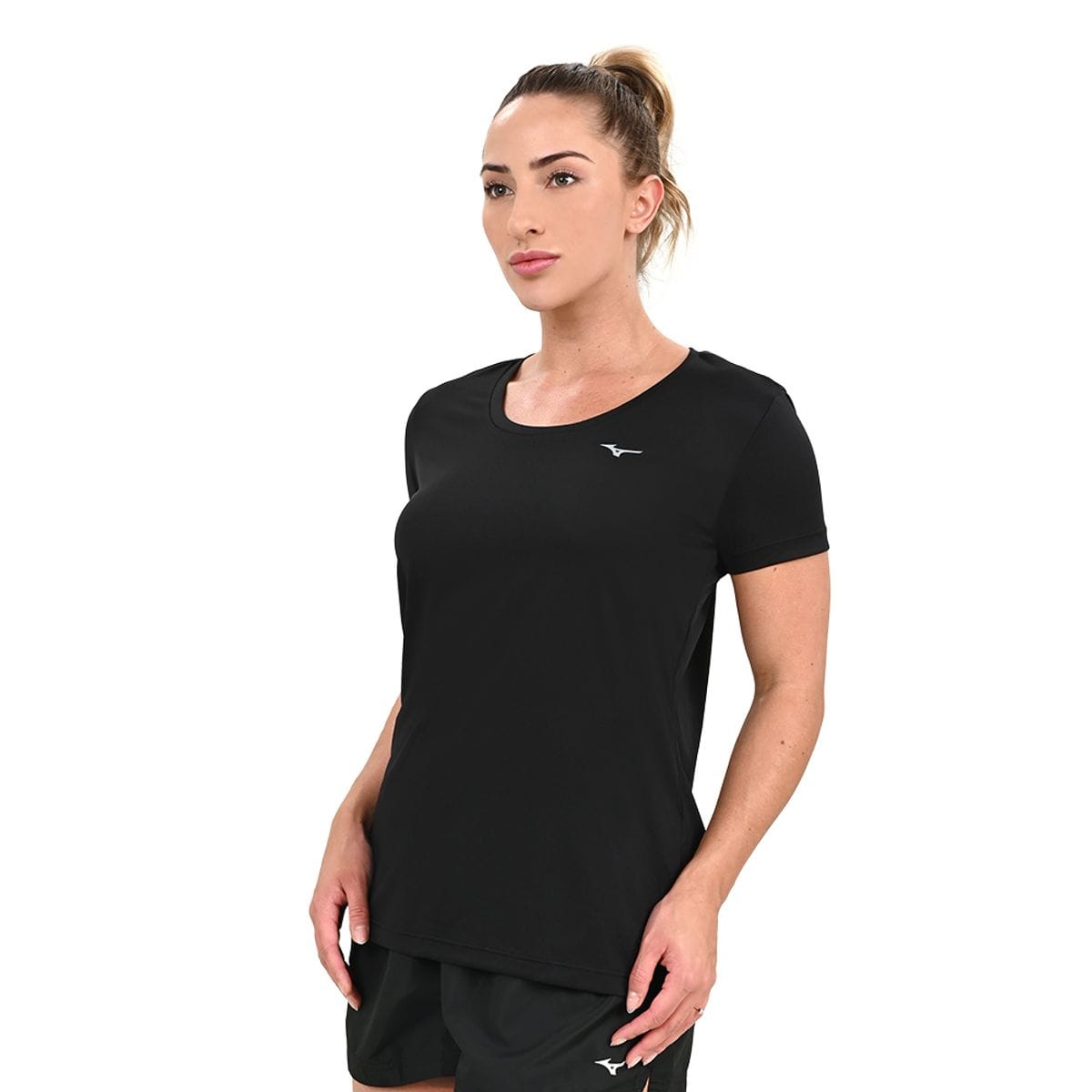Camiseta de Corrida Feminina Mizuno Nirvana Preto