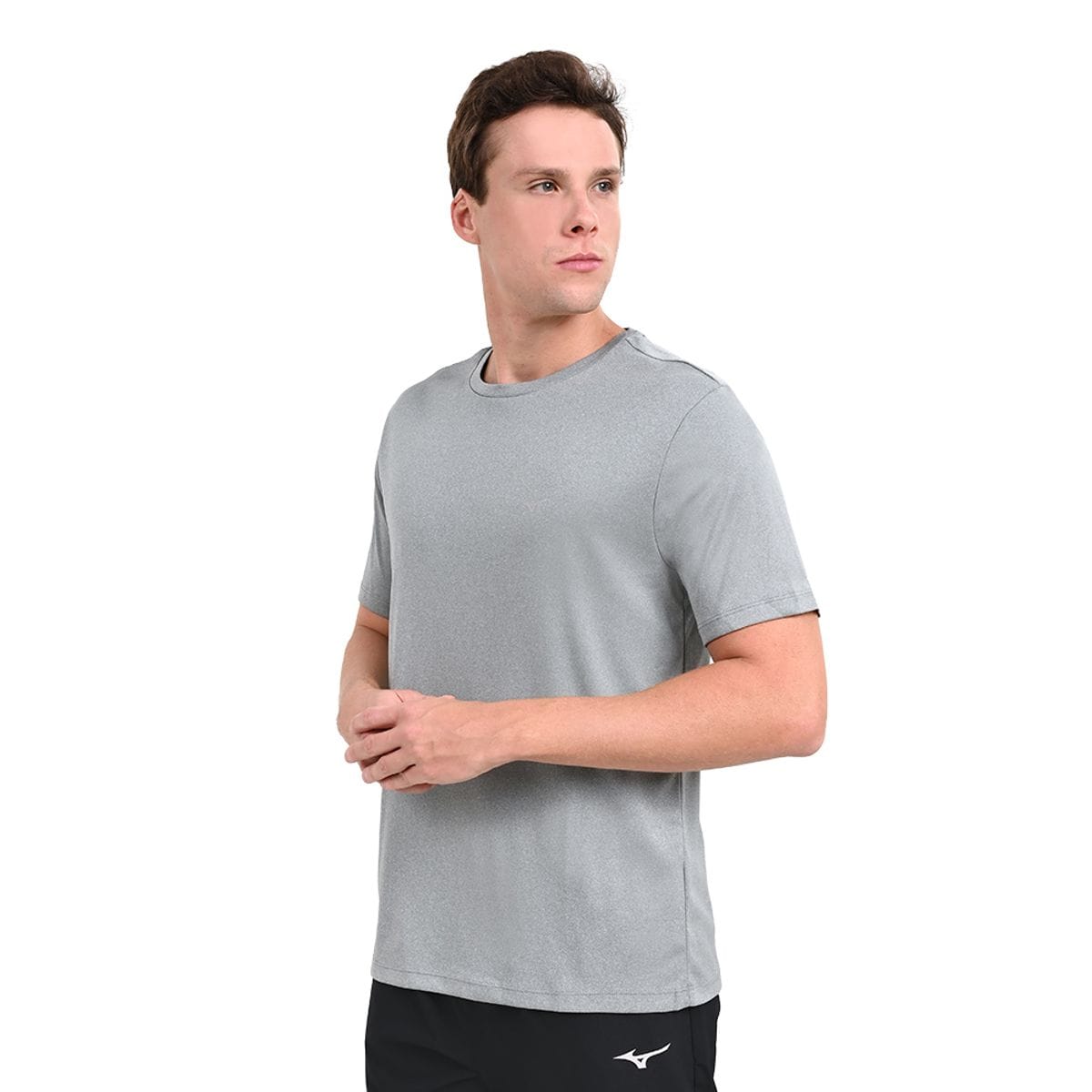 Camiseta de Corrida Masculina Mizuno Run Spark 2 Cinza