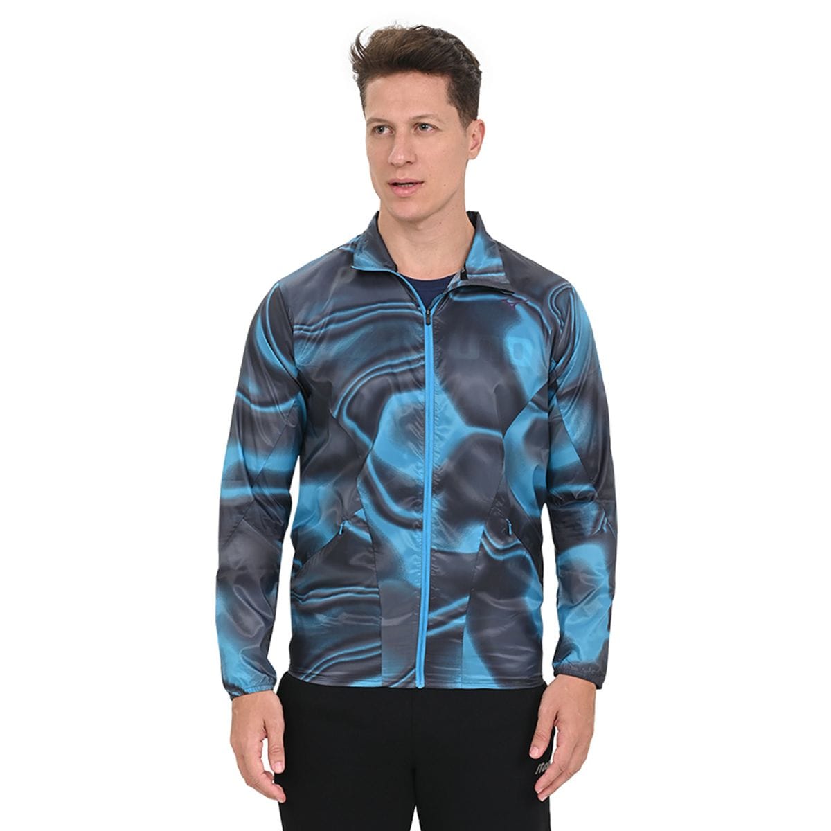 Jaqueta de Corrida Masculina Mizuno Premium Aero Azul