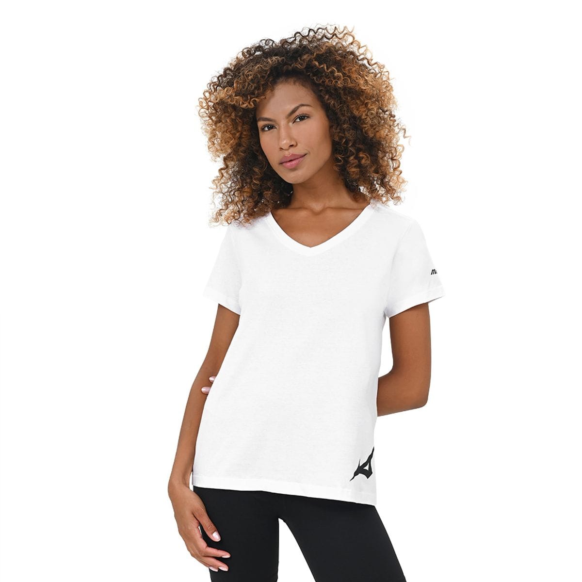 Camiseta de Treino Feminina Mizuno Big Logo Branco