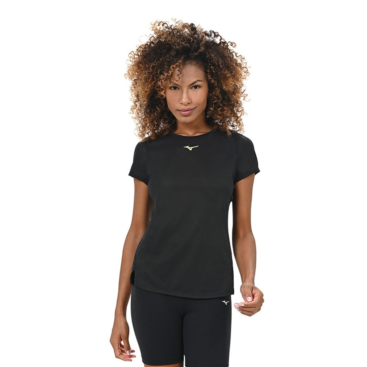 Camiseta de Treino Feminina Mizuno Dryaeroflow Preto