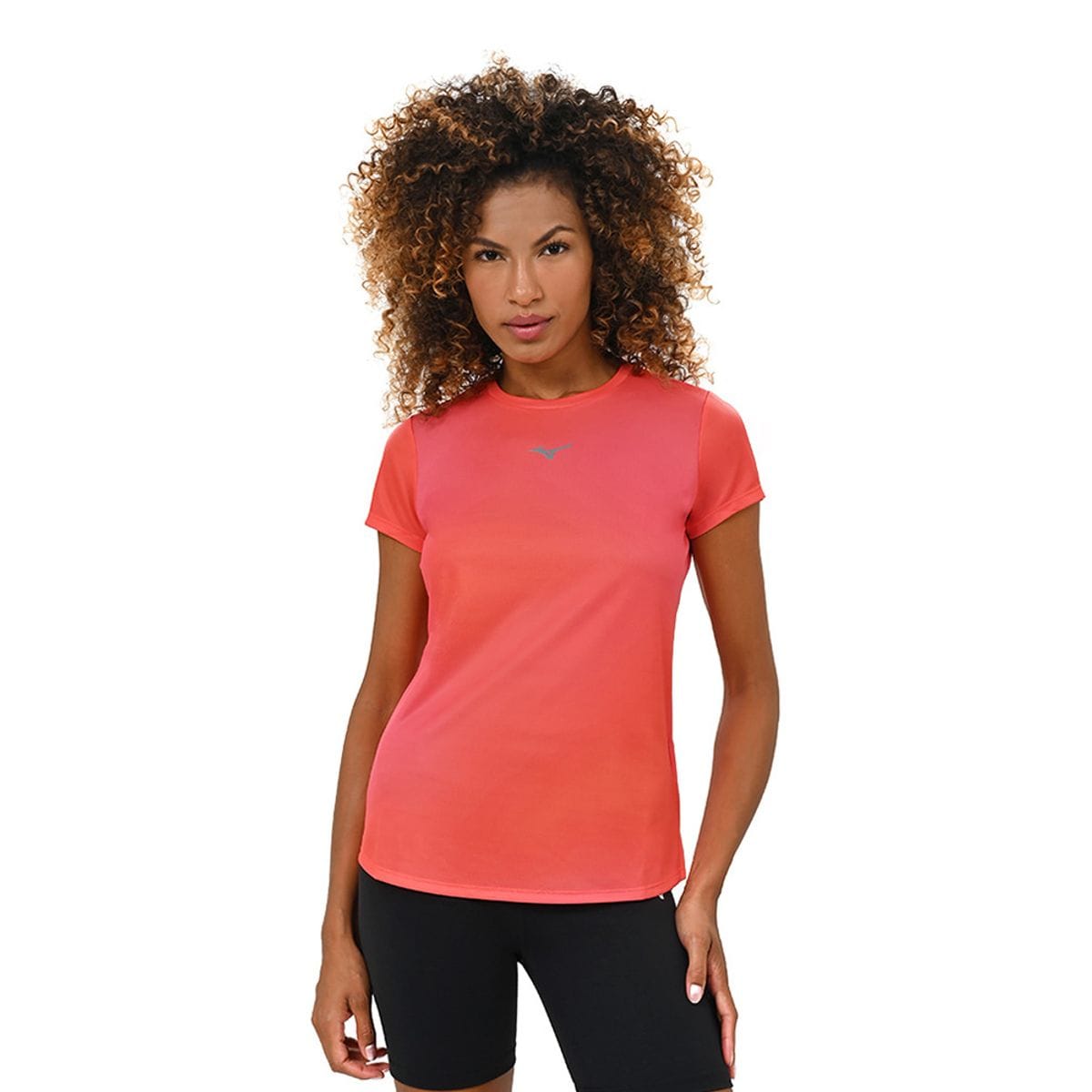 Camiseta de Treino Feminina Mizuno Impulse Core Graphic Laranja