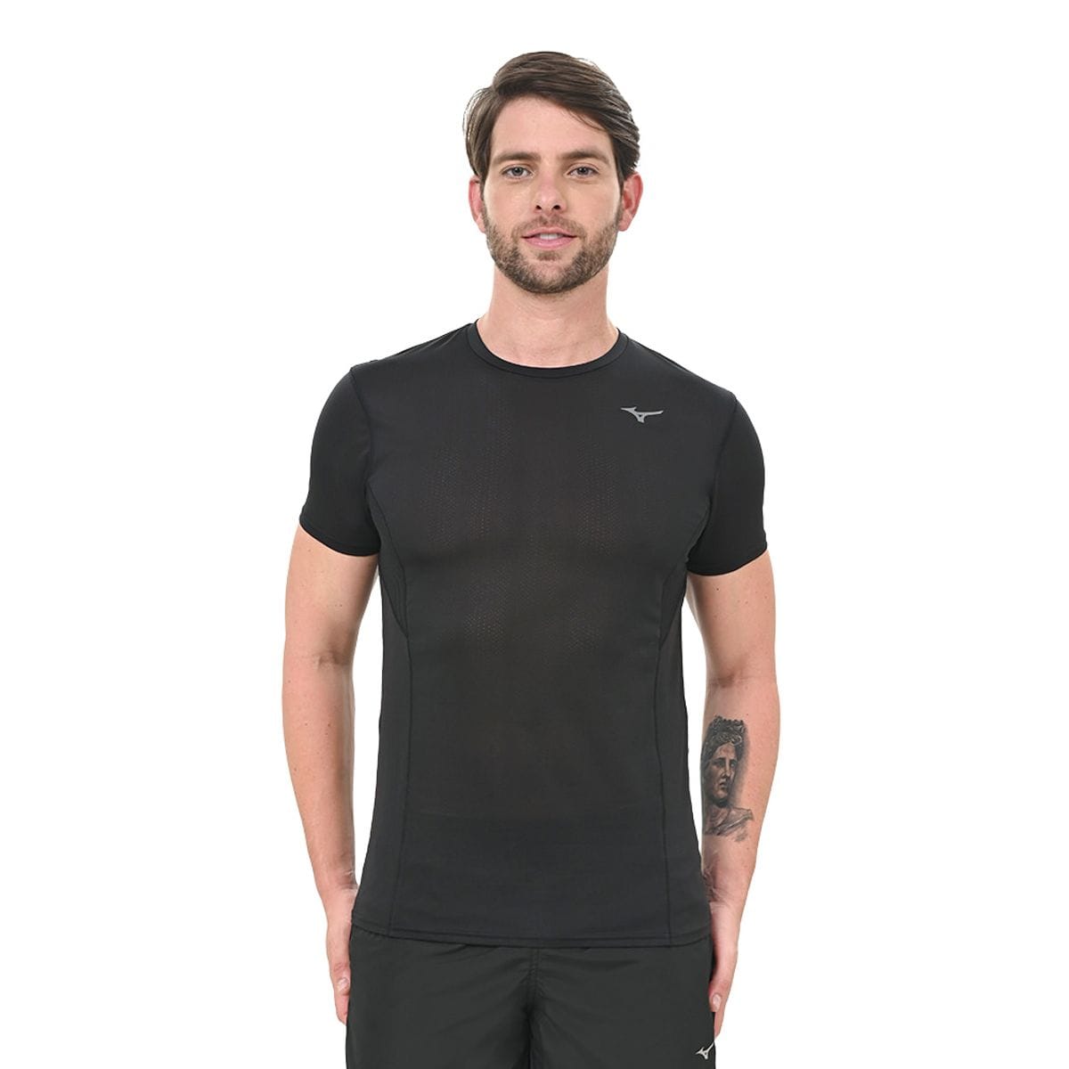 Camiseta de Treino Masculina Mizuno DryAeroFlow Preto