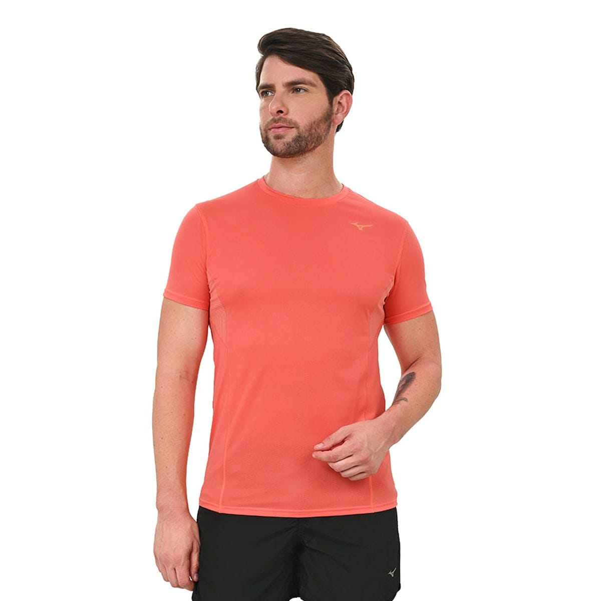 Camiseta de Corrida Masculina Mizuno Dryeaeroflow Laranja