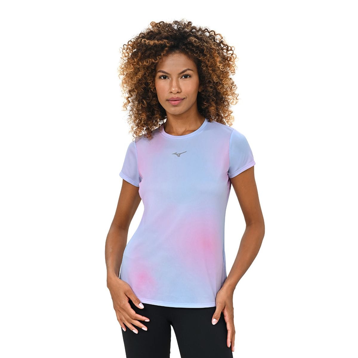 Camiseta de Treino Feminina Mizuno Impulse Core Graphic Azul