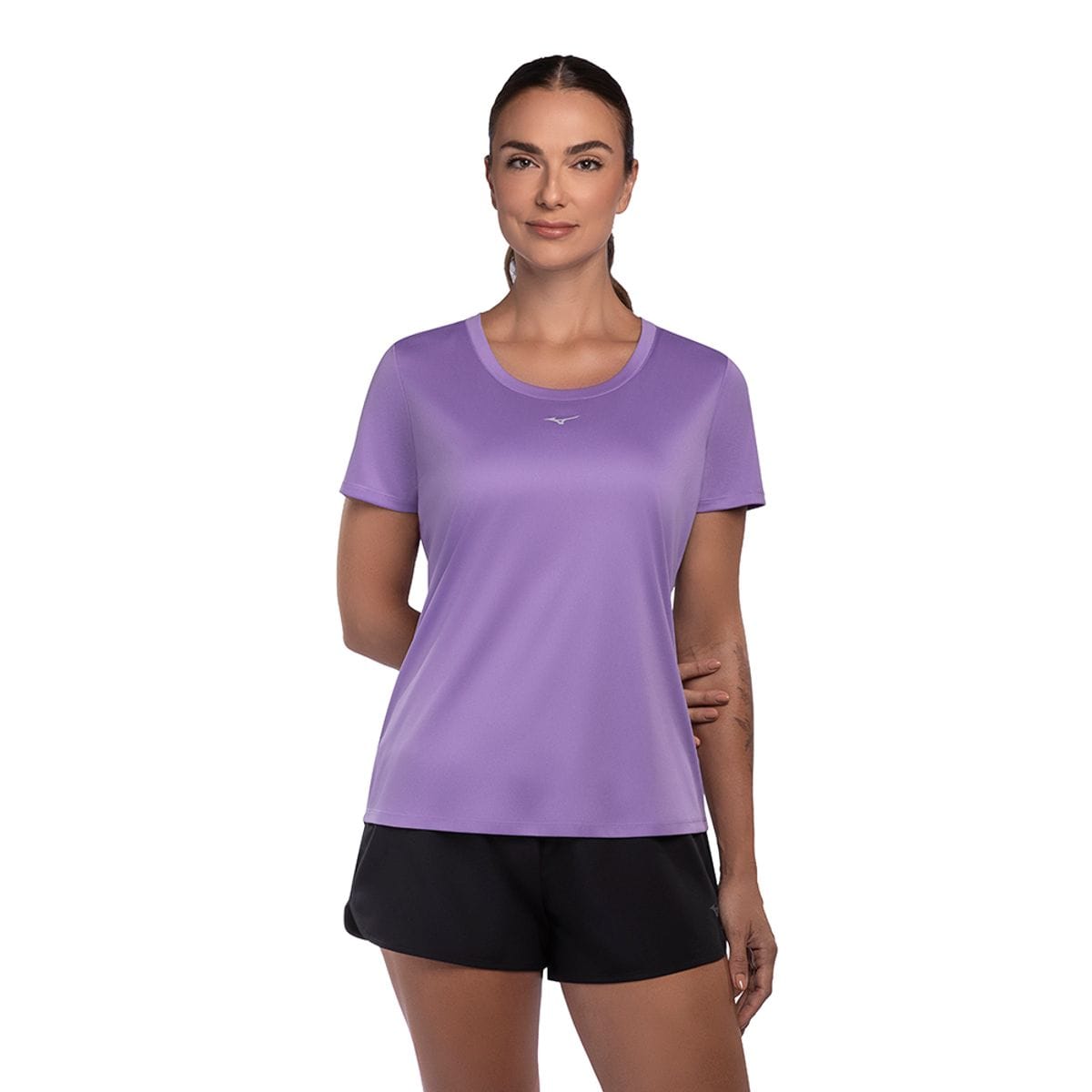 Camiseta de Corrida Feminina Mizuno Run Spark Roxo