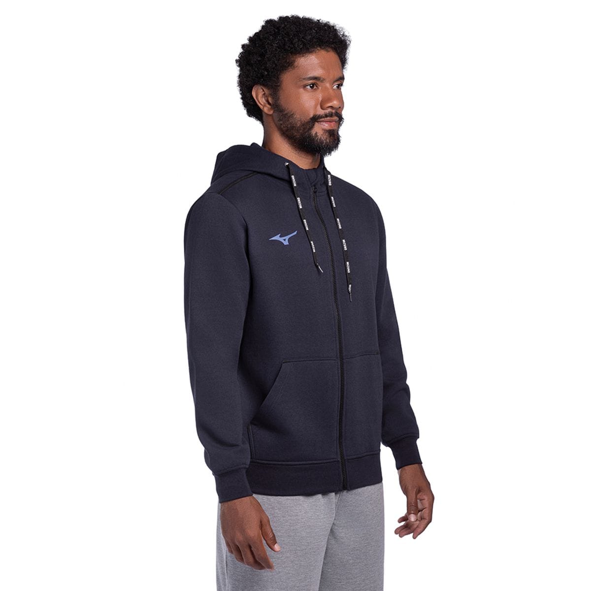 Moletom Masculino Mizuno Zipper Azul