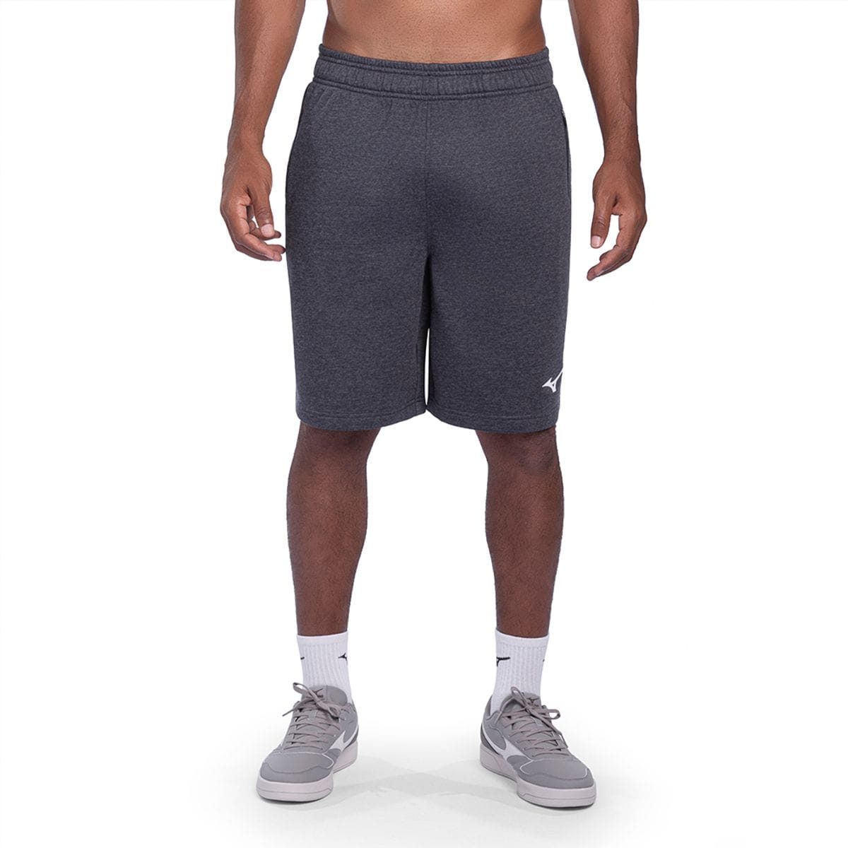 Bermuda Mizuno Moletom Masculina Azul