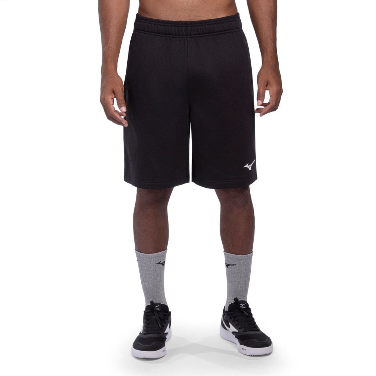 Bermuda Mizuno Moletom Masculina Preto