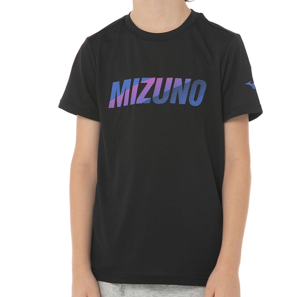 Camiseta Infantil Mizuno Energy Stamp Jr Preto