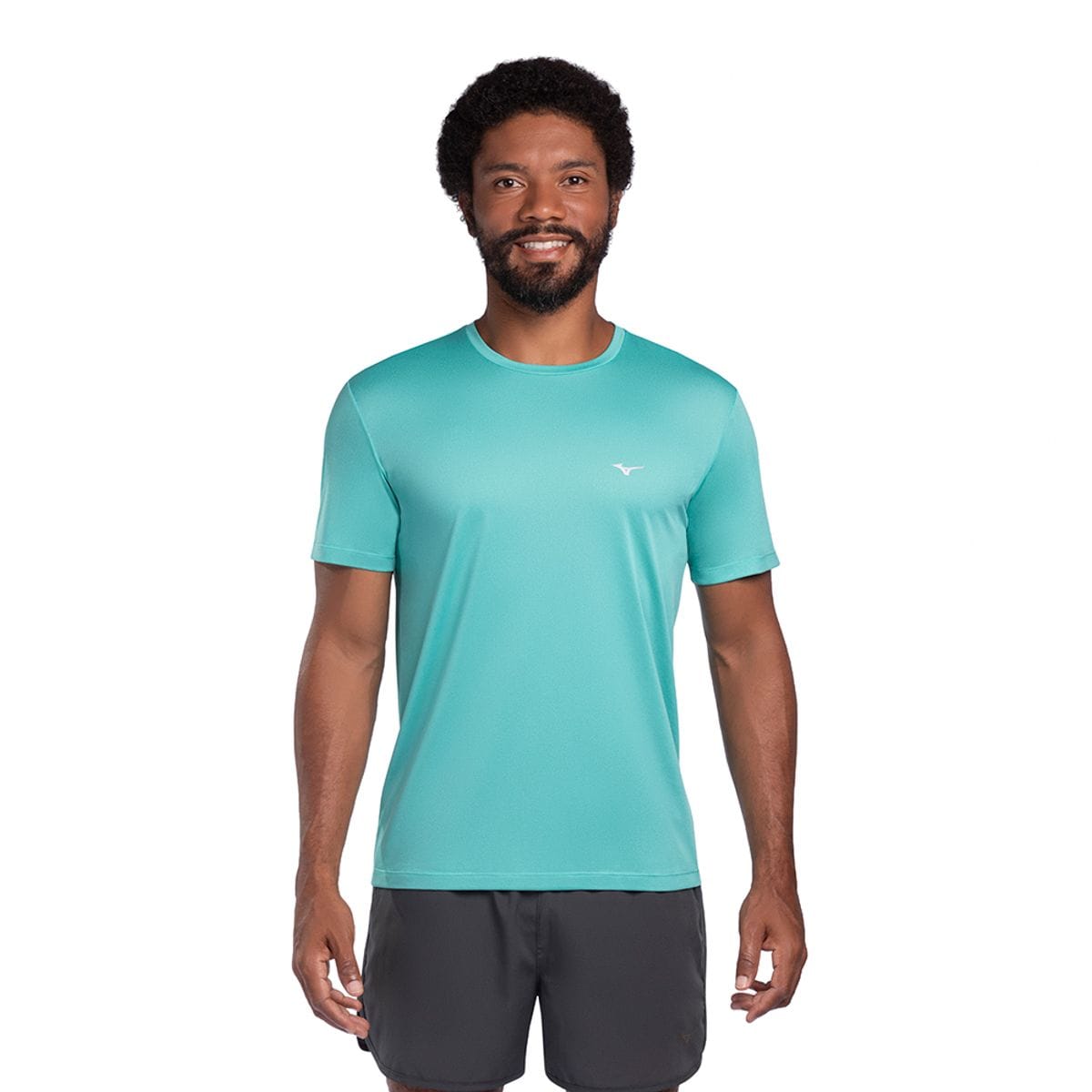 Camiseta de Corrida Masculina Mizuno Nirvana New Azul