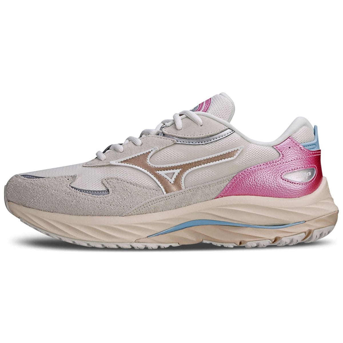 Tênis Casual Mizuno Wave Rider Beta Bege