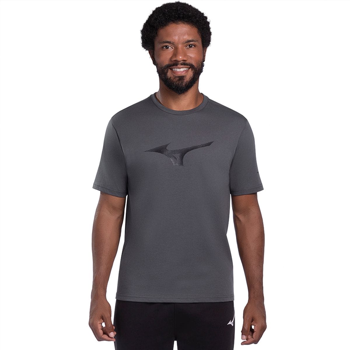 Camiseta Mizuno Stamp Masculina Cinza