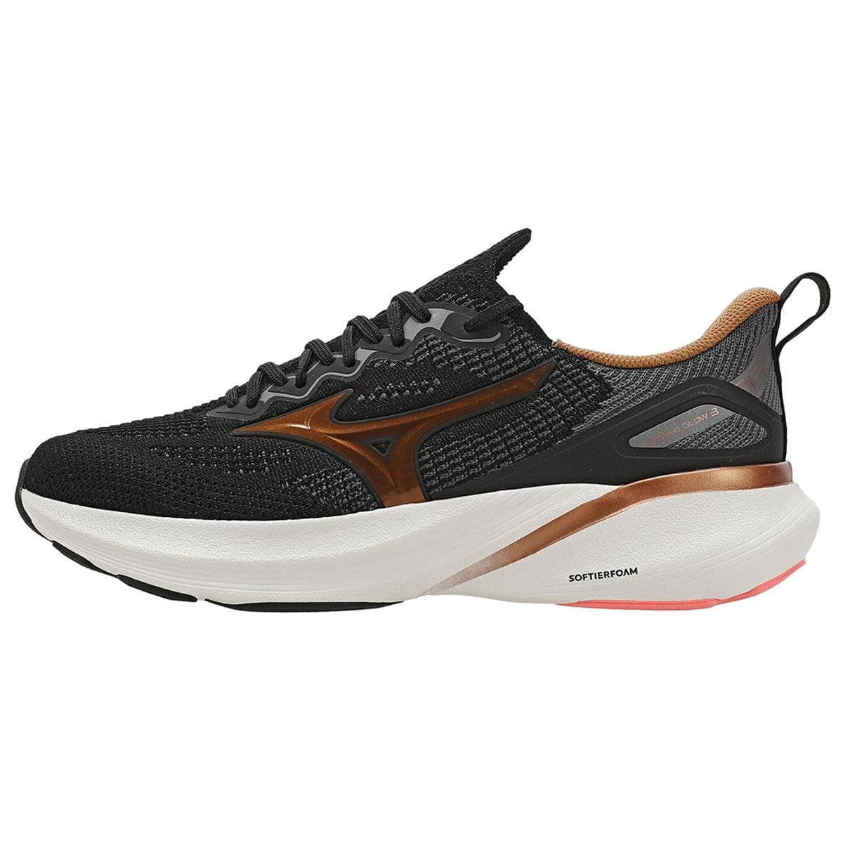 Tênis de Corrida Mizuno Glow 3 Feminino Preto