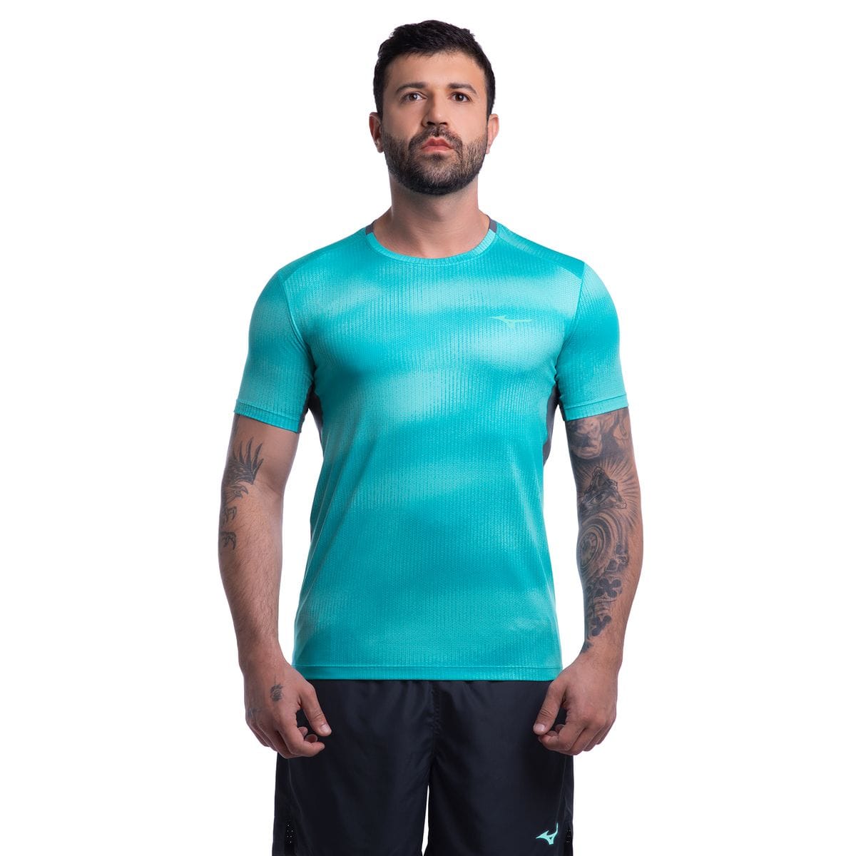 Camiseta de Corrida Mizuno Run Easy 5 Masculina Azul