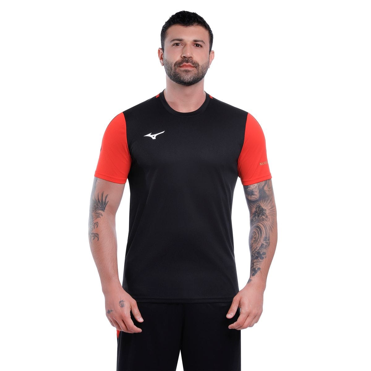 Camiseta de futebol Mizuno Morelia Masculina Preto