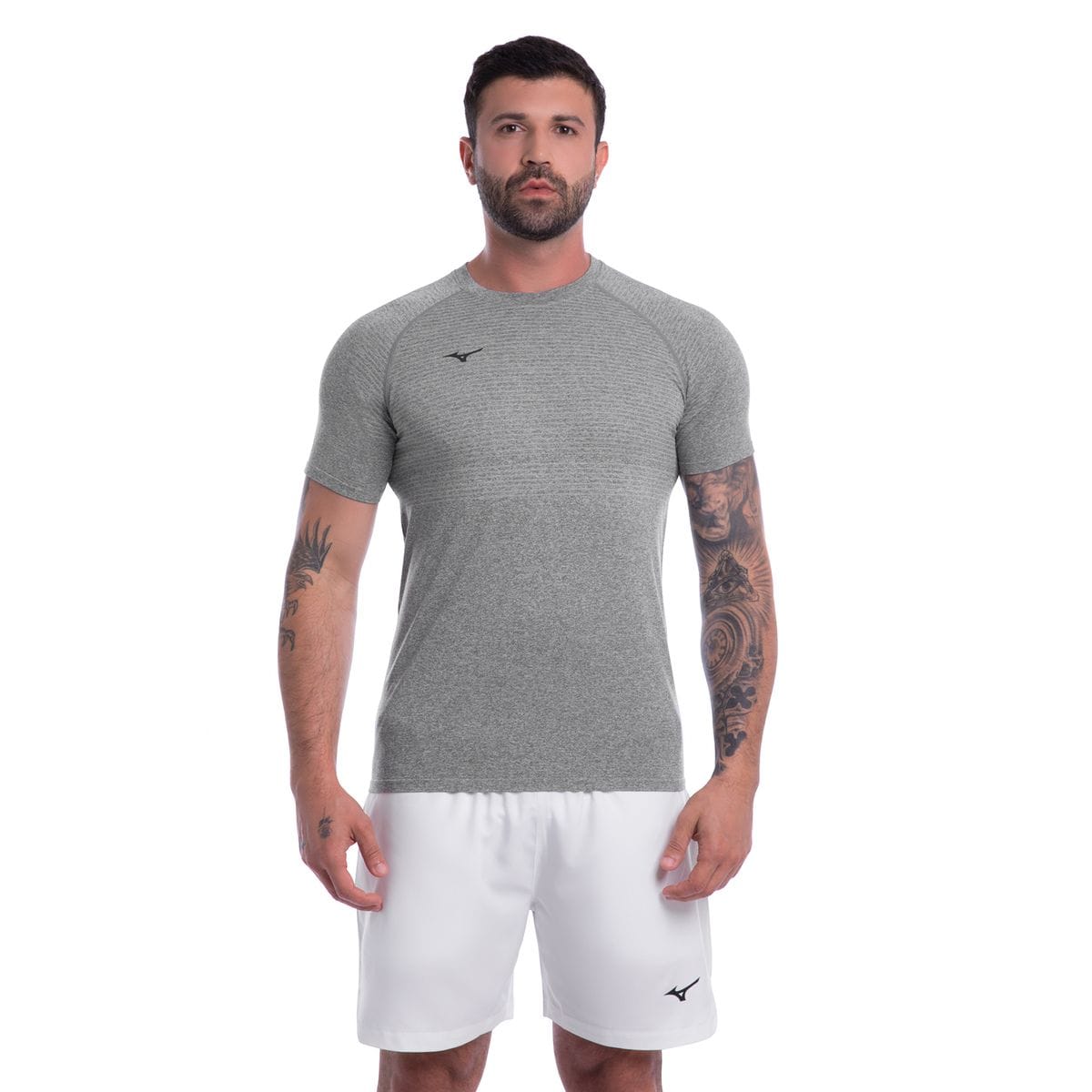 Camiseta de Treino Mizuno Soul Fit 4 New Masculina Cinza