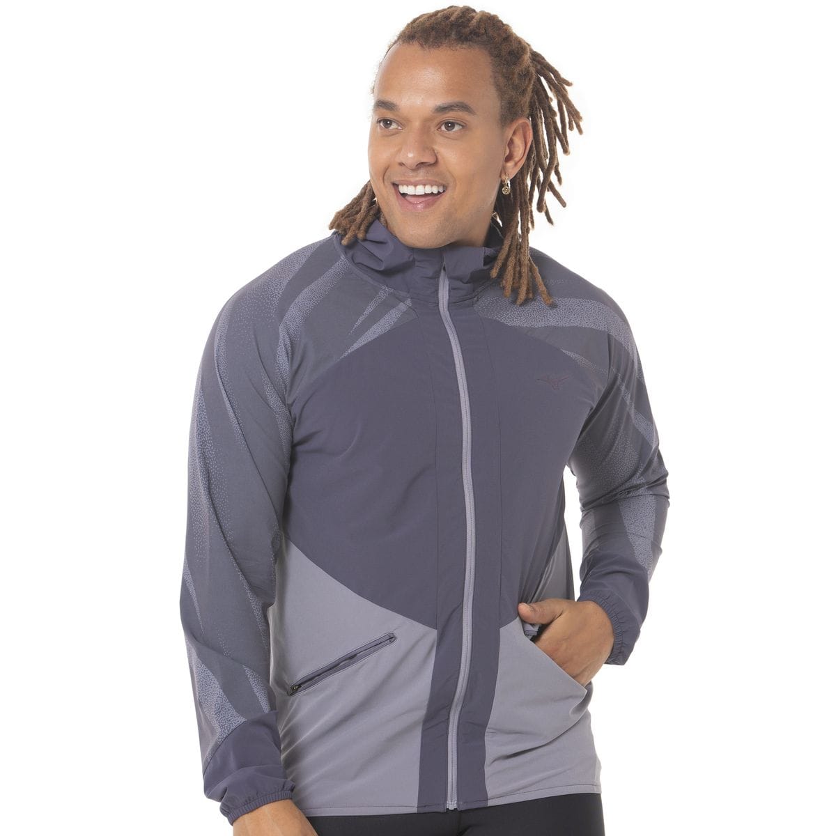 Jaqueta de Corrida Mizuno Active Alpha Masculina Cinza