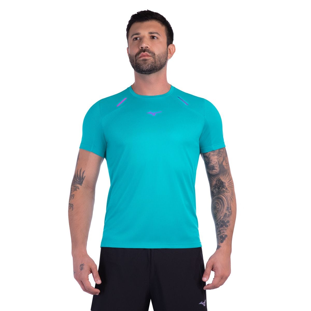 Camiseta de Corrida Mizuno High 3 Masculina Azul