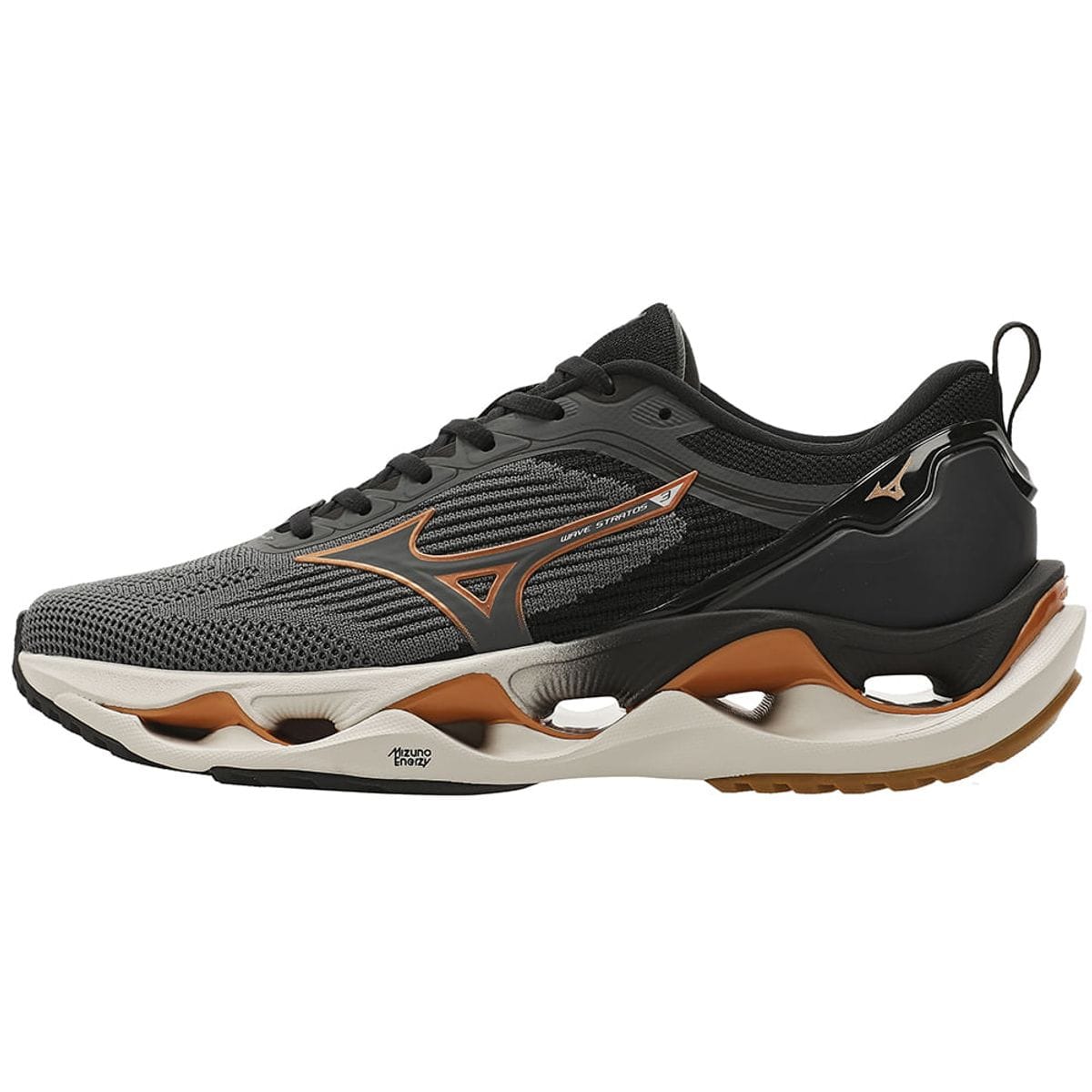 Tênis de Corrida Mizuno Wave Stratos 3 Cinza